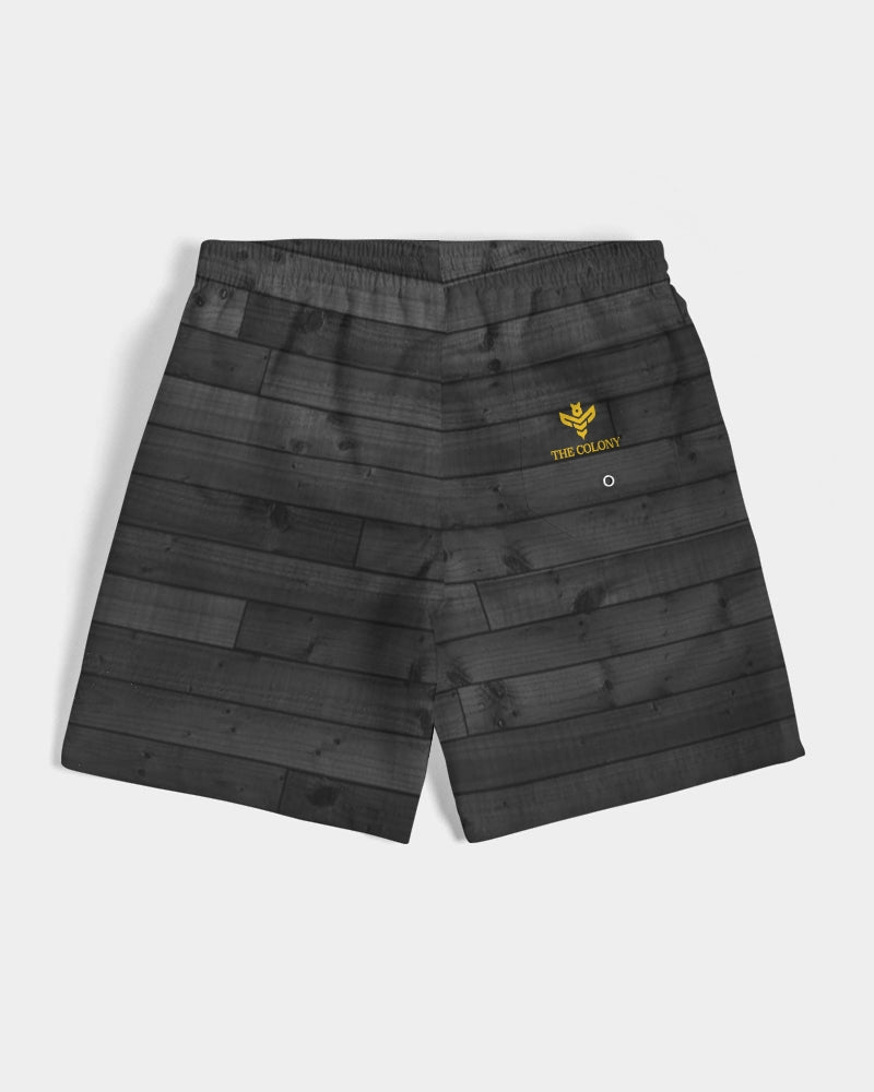 The Colony wood pattern Men's Swim Trunk