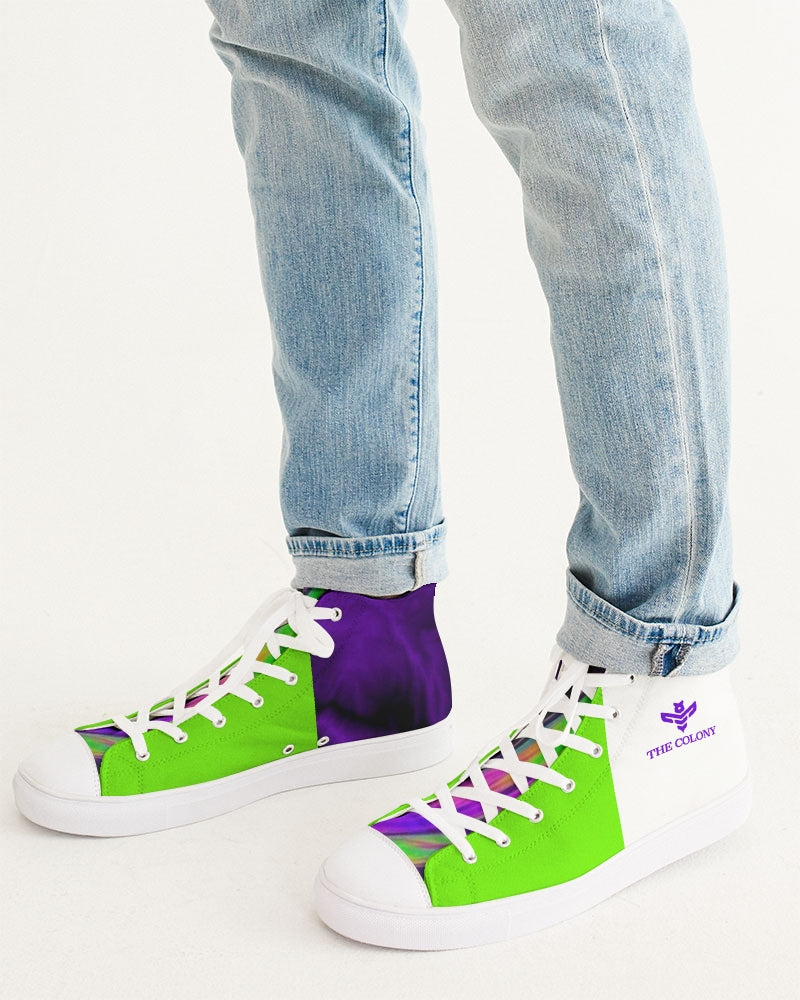 Mardi Gras Men's Hightop Canvas Shoe