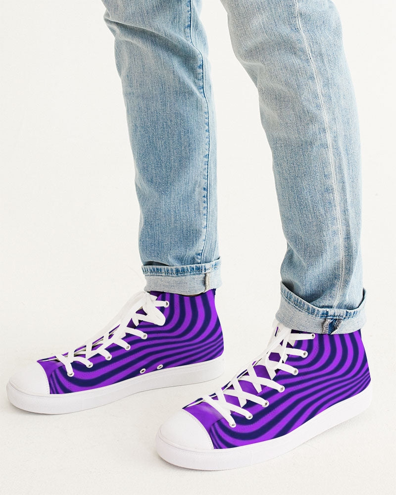 Purple Maze Men's Hightop Canvas Shoe