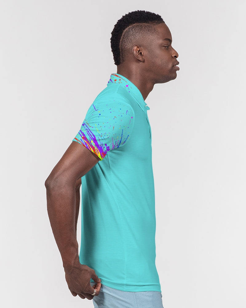 Painted Water Men's Slim Fit Short Sleeve Polo
