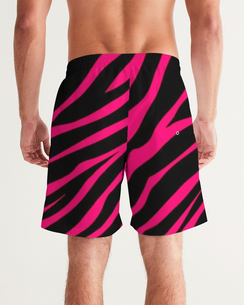 Hot Pink Pursuit Men's Swim Trunk