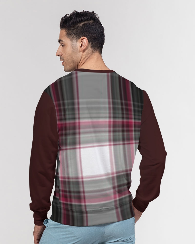 Plaid Men's Classic French Terry Crewneck Pullover