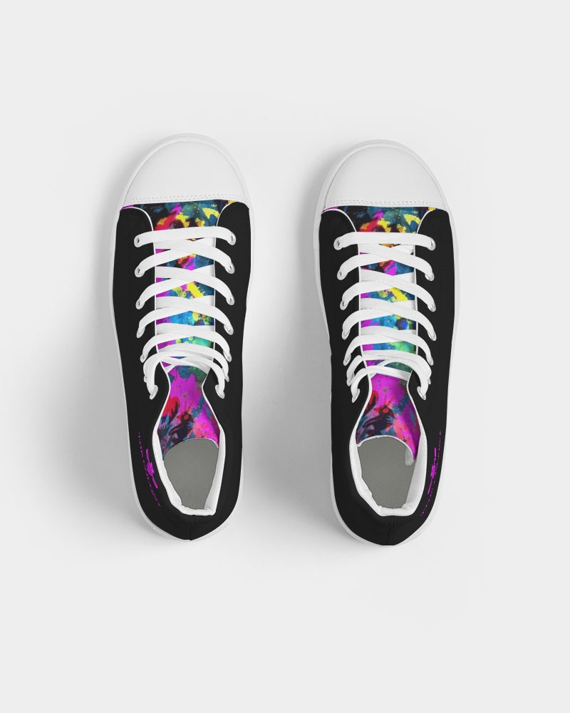 The Colony  Black Graffiti Women's Hightop Canvas Shoe