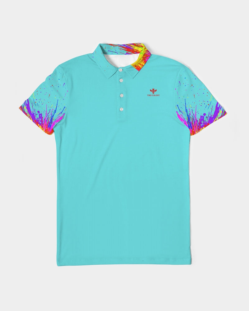 Painted Water Men's Slim Fit Short Sleeve Polo