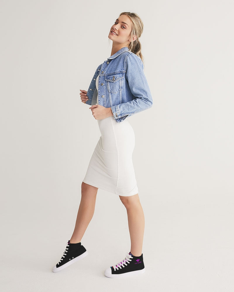 The Colony  Black Graffiti Women's Hightop Canvas Shoe