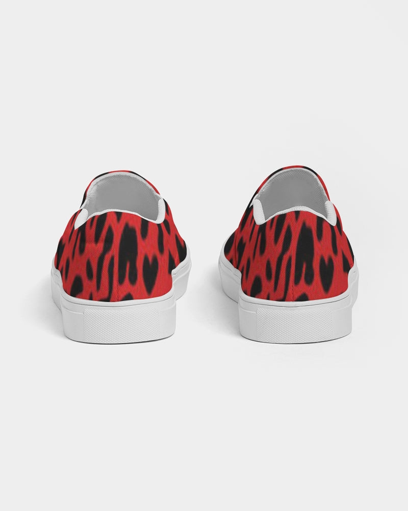 Red Leopard Men's Slip-On Canvas Shoe