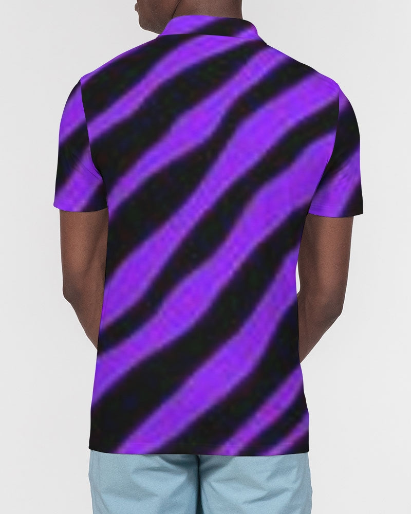 Purple Safari Men's Slim Fit Short Sleeve Polo