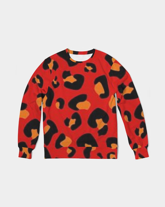 Blood Leopard Men's Classic French Terry Crewneck Pullover