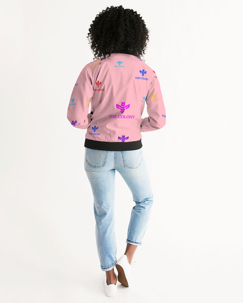 Pink Matter Logo Women's Bomber Jacket