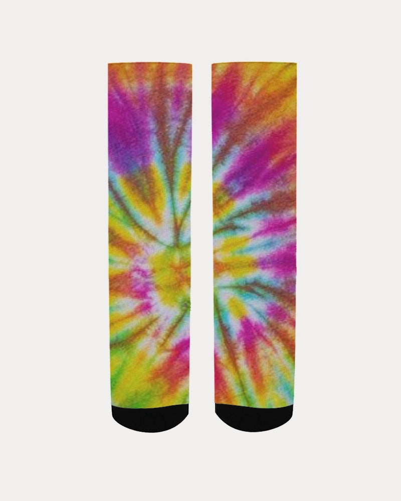 Tie Dye Pink and Black Men's Socks
