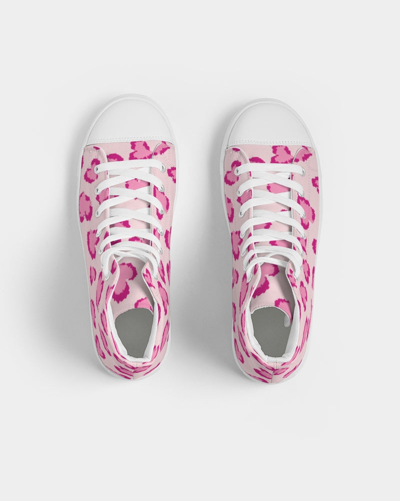 Pink Rose Women's Hightop Canvas Shoe