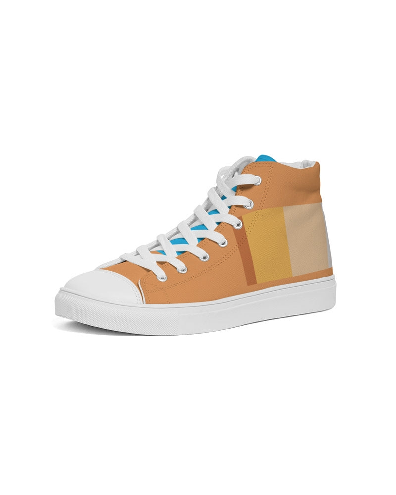 Pastel Orange Vibes Men's Hightop Canvas Shoe
