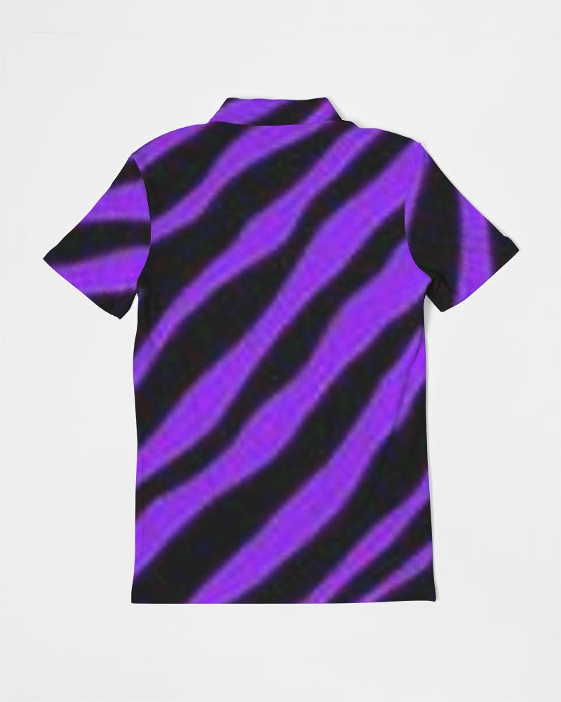 Purple Safari Men's Slim Fit Short Sleeve Polo