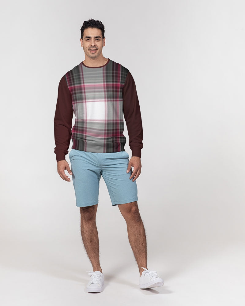 Plaid Men's Classic French Terry Crewneck Pullover