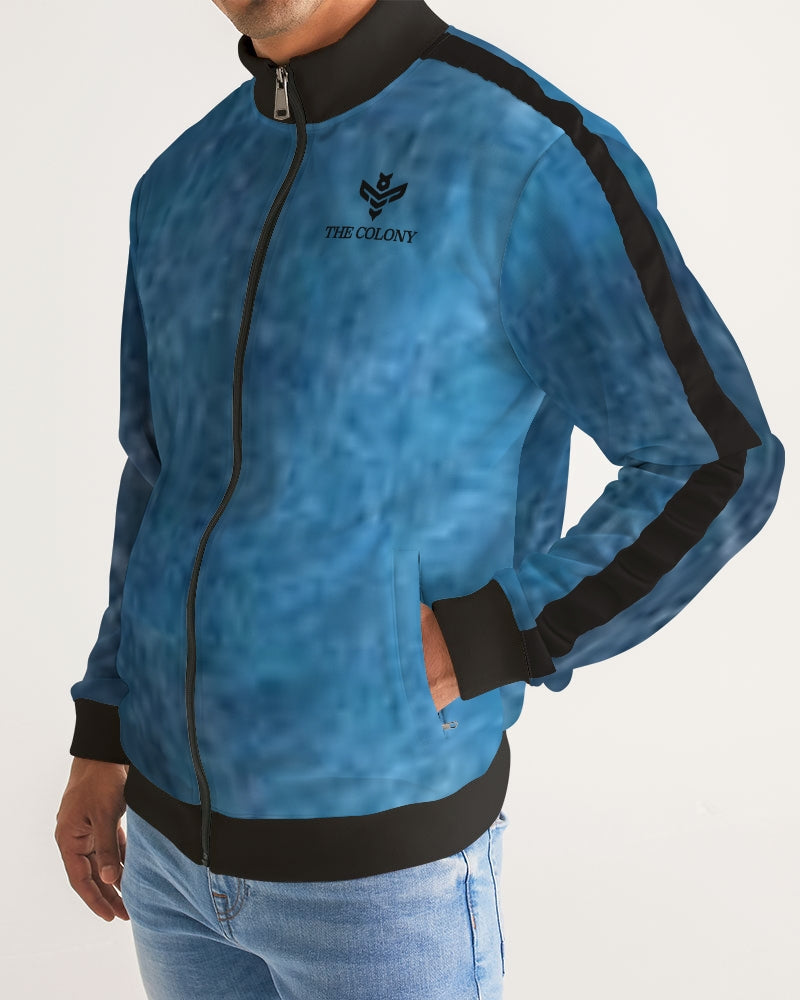 Waves of Life Men's Stripe-Sleeve Track Jacket