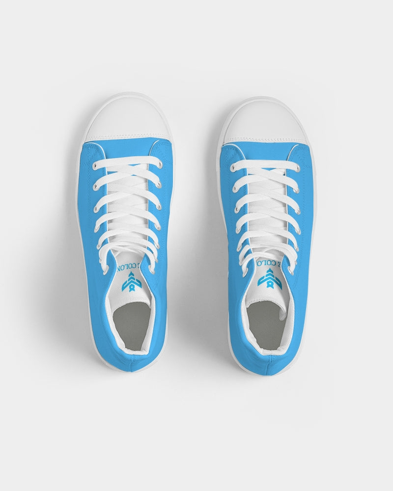Oceans Blue Women's Hightop Canvas Shoe