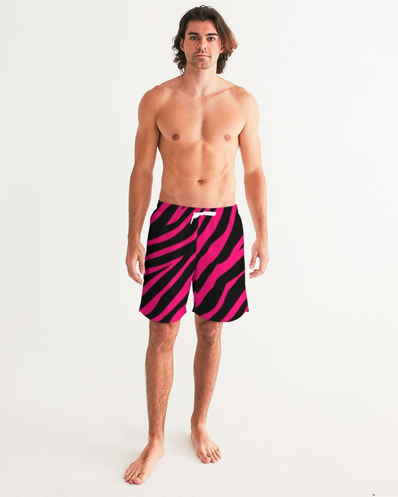 Hot Pink Pursuit Men's Swim Trunk
