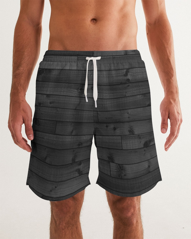 The Colony wood pattern Men's Swim Trunk