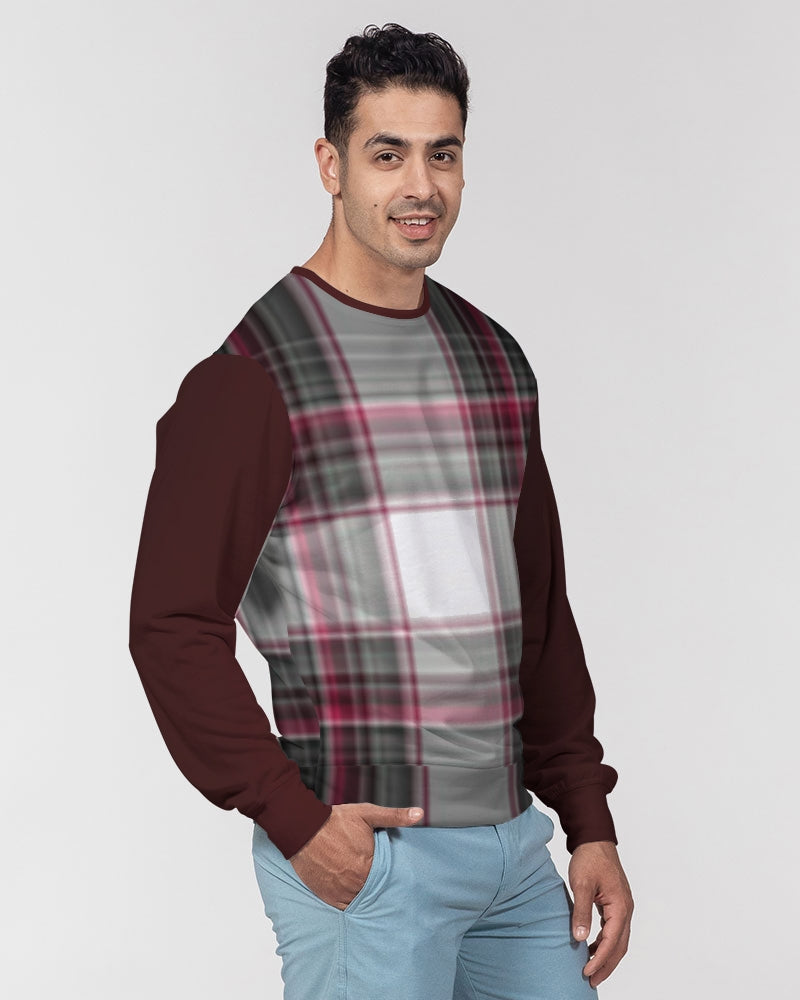 Plaid Men's Classic French Terry Crewneck Pullover