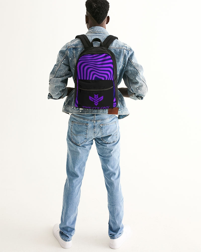 Purple Maze Small Canvas Backpack