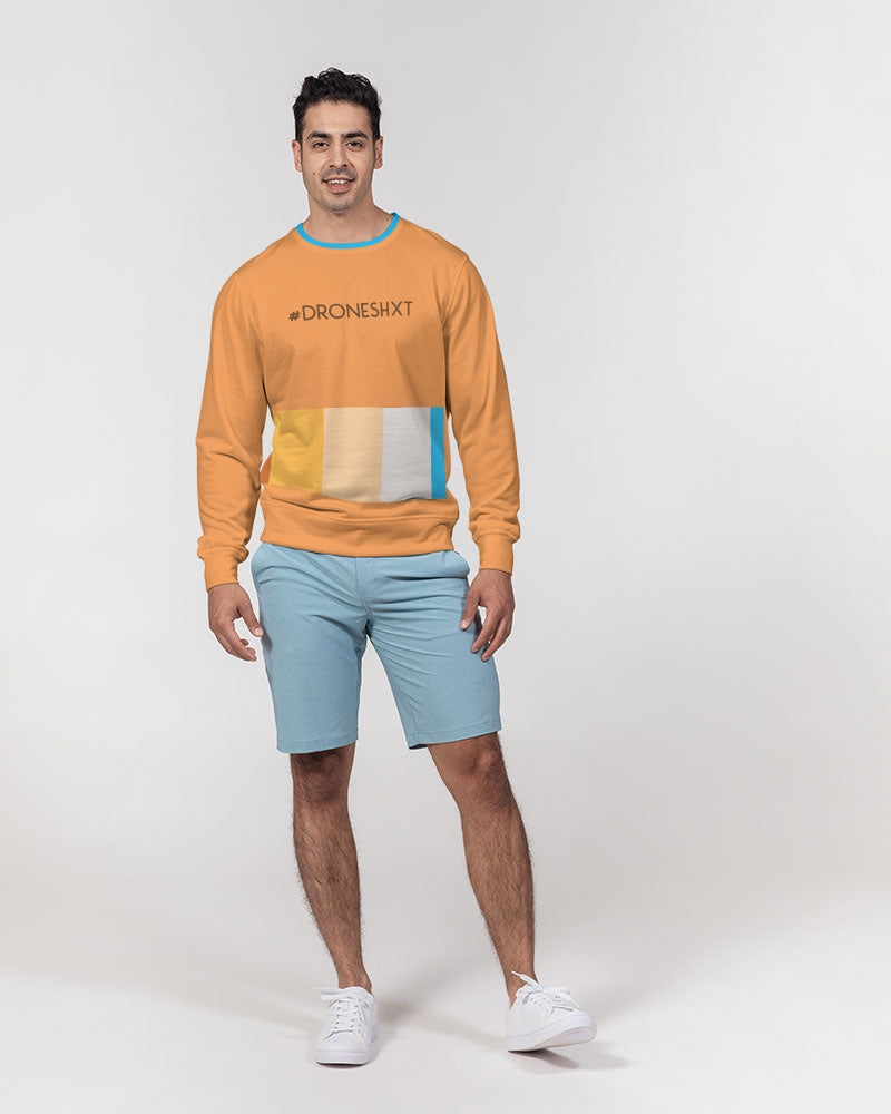Pastel Orange Vibes Men's Classic French Terry Crewneck Pullover